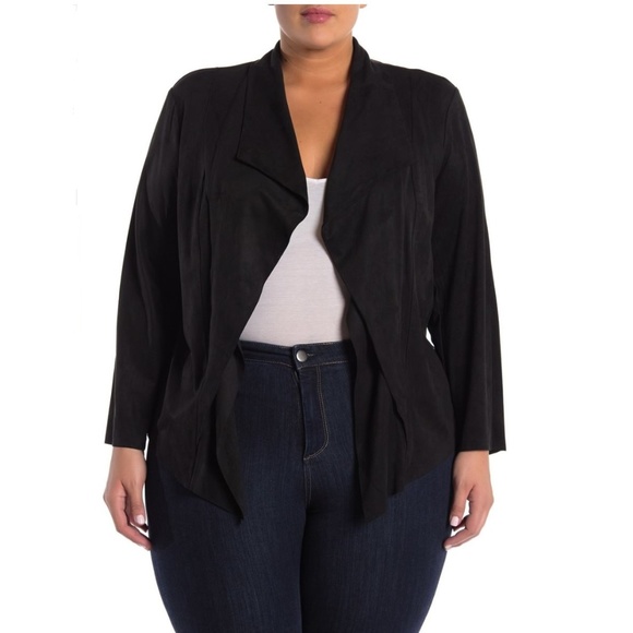 NWT CATHERINE MALANDRINO Faux Suede Cascade Jacket - Picture 3 of 3